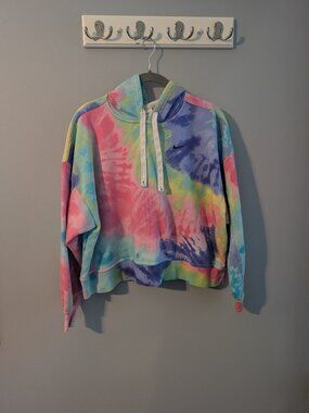 Nike Cropped Tie Dye Hoodie - Size M